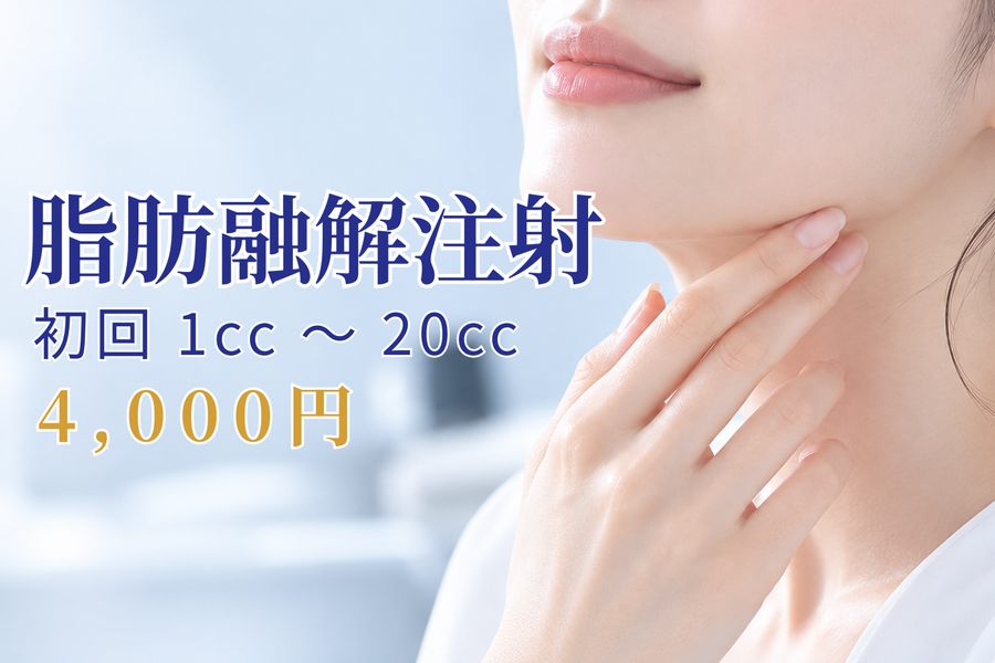 脂肪溶解注射 初回 1cc〜20cc 4,000円