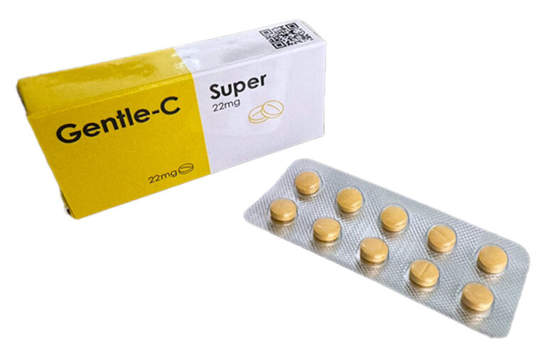 Gentle-C Super 22mg のパッケージと錠剤